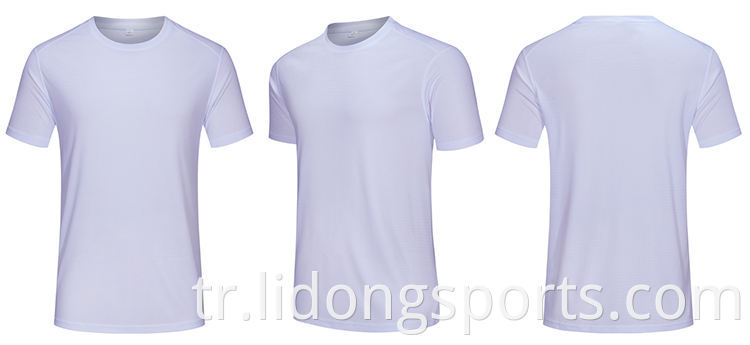 Erkekler Ince Atletik Gömlek Boş Ekip Boyun Spor T-shirt Erkekler Boy Şık T Gömlek Slim Fit